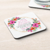 Romeinen 15:13 - God van de hoop, Bijbelvers Flora Bier Onderzetter (Linkerzijde)