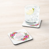 Romeinen 15:13 - God van de hoop, Bijbelvers Flora Bier Onderzetter (Rechterzijde)