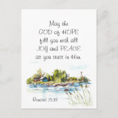 Romeinen 15:13 God van de Hoop Christelijk Bijbelv Briefkaart (Voorkant)