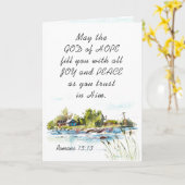 Romeinen 15:13 God van de Hoop Christelijk Bijbelv Kaart (Gele Bloem)