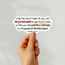 Romeinen 15:13 God van de hoop Sticker