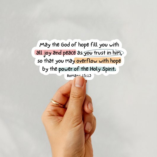Romeinen 15:13 God van de hoop Sticker