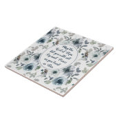 Romeinen 15:13 God van hoop, Floral Tegeltje (Zijkant)