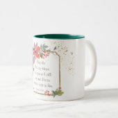 Romeinen 15:13 God van hoop, Kerstmis Tweekleurige Koffiemok (Voorkant rechts)