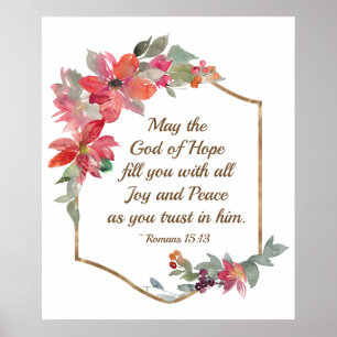 Romeinen 15:13 God van hoop Poster