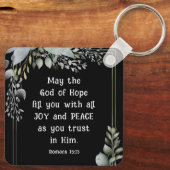 Romeinen 15:13 God van hoop vullen u met vrede vre Sleutelhanger (Achterkant)