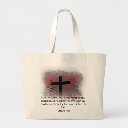 Romeinen 15:13 grote tote bag (Voorkant)