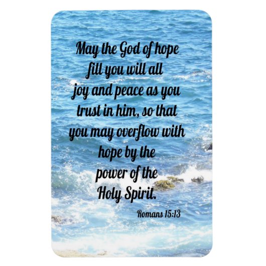 Romeinen 15:13. koelkastmagneet magneet (Verticaal)