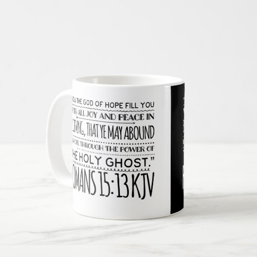 Romeinen 15:13 koffiemok (Voorkant links)