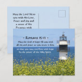 Romeinen 15:13 mei de God van de Hoop, vuurtoren Briefkaart (Voorkant / Achterkant)