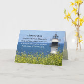 Romeinen 15:13 mei de God van de Hoop, vuurtoren Kaart (Gele Bloem)