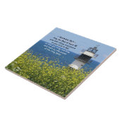 Romeinen 15:13 mei de God van de Hoop, vuurtoren Tegeltje (Zijkant)