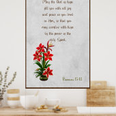 Romeinen 15:13 mei God vult u met poster van vreug (Keuken)