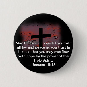 Romeinen 15:13 ronde button 5,7 cm