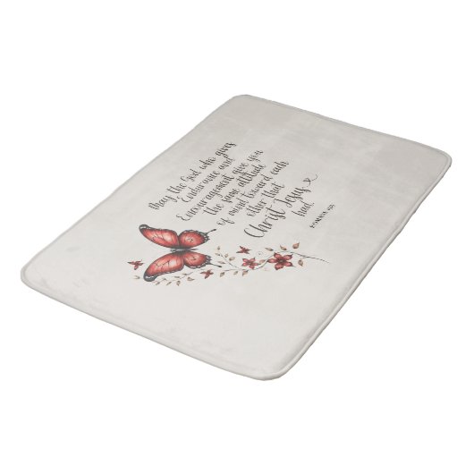 Romeinen 15:5 Bijbelvers Afbeelding Badmat (Gekanteld)