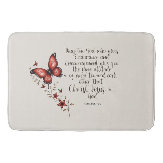 Romeinen 15:5 Bijbelvers Afbeelding Badmat (Voorkant)