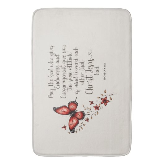 Romeinen 15:5 Bijbelvers Afbeelding Badmat (Voorkant Verticaal)