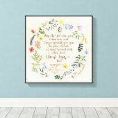 Romeinen 15:5 Bijbelvers Afbeelding Canvas Afdruk (Insitu (Houten vloer))