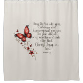 Romeinen 15:5 Bijbelvers Afbeelding Douchegordijn (Voorkant)