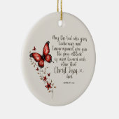 Romeinen 15:5 Bijbelvers Afbeelding Keramisch Ornament (Rechts)