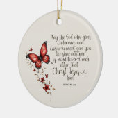 Romeinen 15:5 Bijbelvers Afbeelding Keramisch Ornament (Links)