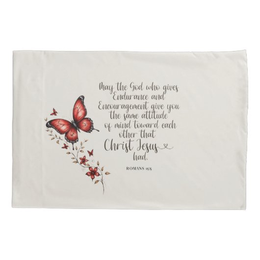 Romeinen 15:5 Bijbelvers Afbeelding Kussensloop (Achterkant)