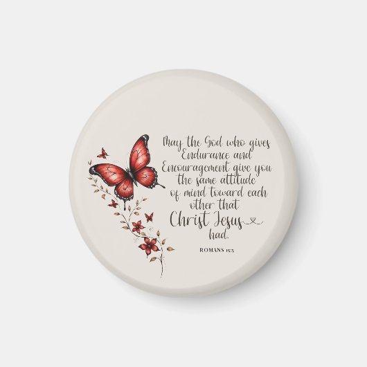 Romeinen 15:5 Bijbelvers Afbeelding Magneet (Voorkant)