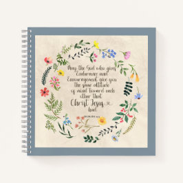 Romeinen 15:5 Bijbelvers Afbeelding Notitieboek