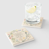 Romeinen 15:5 Bijbelvers Afbeelding Stenen Onderzetter (Zijkant)