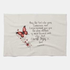 Romeinen 15:5 Bijbelvers Afbeelding Theedoek