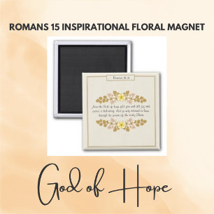 Romeinen 15 God van Hope Floral Inspirerend Kitche Magneet