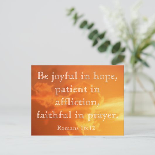 Romeinen 16:12 - ansichtkaart briefkaart (Staand voorkant)