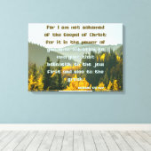 Romeinen 1:16 Bijbelse KJV Pic Wall Art Canvas Afdruk (Insitu (Houten vloer))