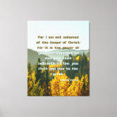 Romeinen 1:16 Bijbelse KJV Pic Wall Art Canvas Afdruk (Voorkant)