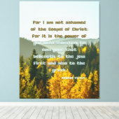 Romeinen 1:16 Bijbelse KJV Pic Wall Art Canvas Afdruk (Insitu (Houten vloer))