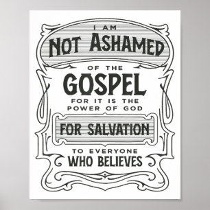 Romeinen 1_16 Niet beschaamd voor het evangelie Poster