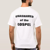 Romeinen 1:16 unashamed t-shirt (Achterkant)