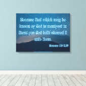 Romeinen 1:19 Bijbelse KJV Pic Wall Art Canvas Afdruk (Insitu (Houten vloer))