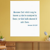 Romeinen 1:19 Bijbelse KJV-wandkunst Canvas Afdruk (Insitu (Woonkamer))