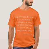 Romeinen 1:25 Bijbel Verse Quote KJV Unisex T-shirt (Voorkant)
