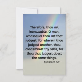 Romeinen 2:1 KJV Bijbel Verse Pic Flat Greep Kaart
