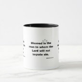 Romeinen 4:8 KJV bijbelse tweetone Mok (Midden)