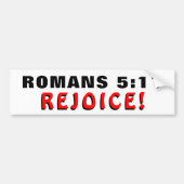 Romeinen 5:11 Verheug u! Bumper Sticker (Voorkant)