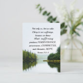 Romeinen 5:3-4 We glory in ons Sufferings Lake Tre Briefkaart (Staand voorkant)