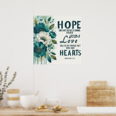 Romeinen 5:5 Christelijke Schriftuurlijke muur pos Poster (Keuken)