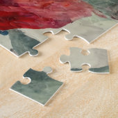 Romeinen 5:5 God's liefde bijbel vers rood roze bl Legpuzzel (Zijkant)