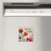 Romeinen 5:5 God's liefde bijbel vers rood roze bl Magneet (Insitu (Vaatwasser))