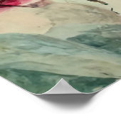 Romeinen 5:5 God's liefde bijbel vers rood roze bl Poster (Hoek)