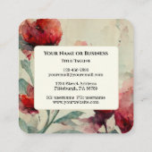 Romeinen 5:5 God's liefde bijbel vers rood roze bl Vierkante Visitekaartje (Achterkant)