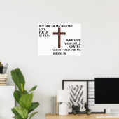 Romeinen 5:8 Christus overleden voor ons Poster (Thuiskantoor)